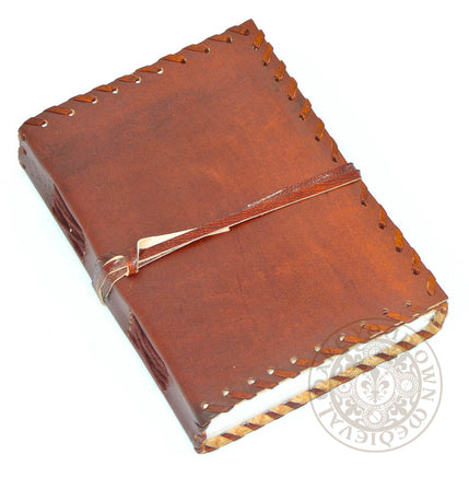 Medieval Leather Diary  with Stitched Edges