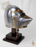 Medieval Reenactment Pig-Face Bacinet 14th - 15th Century reproduction Helmet