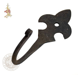 Medieval Wall Hook with Fleur De Lis design