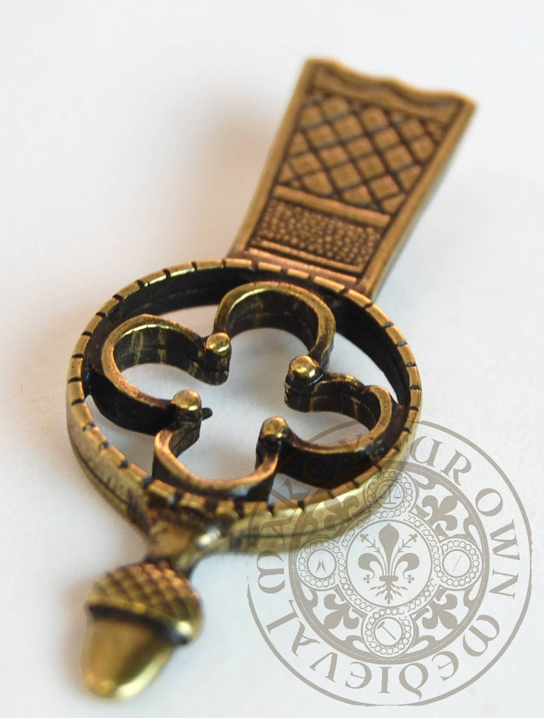 Acorn Quarter Foil Strap Strap End-  15mm Strap Width - Type 2