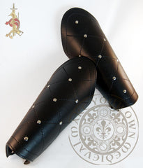 Medieval leather armor bracer for larp and cosplay