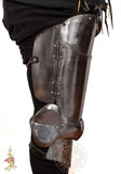 Medieval re-enactment Cuisse 15th century leg armour