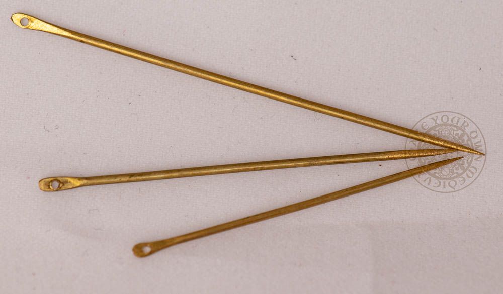 Medieval Brass Sewing Needle - Set of Five