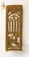 Medieval strapend  with wolf design made from brass