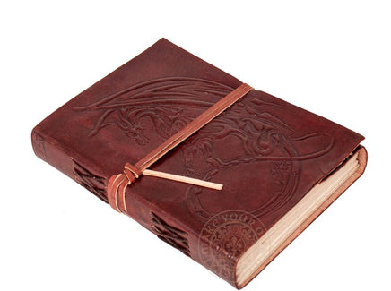 Medieval themed Dragon design leather diary