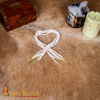 Medieval arming points string white