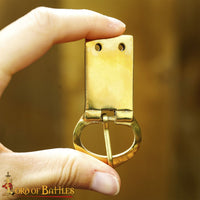 Medieval belt buckle reproduction with rivets