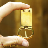 Medieval belt buckle reproduction with rivets