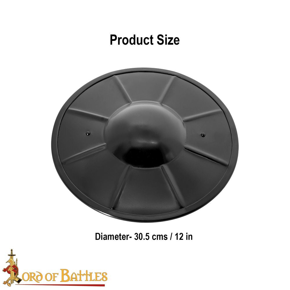 Fluted Lenticular Buckler Shield - Black 16 Gauge Steel| Make Your Own ...