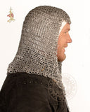 Medieval coif made from Aluminium rings light weight for theatre and LARP