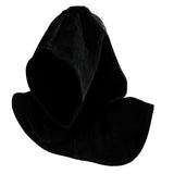 Medieval leather hood made from soft suede leather