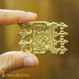 Medieval strapend made from brass for reenactment and living history reprodcution