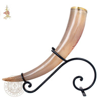 Medieval themed wedding drinking horn stand