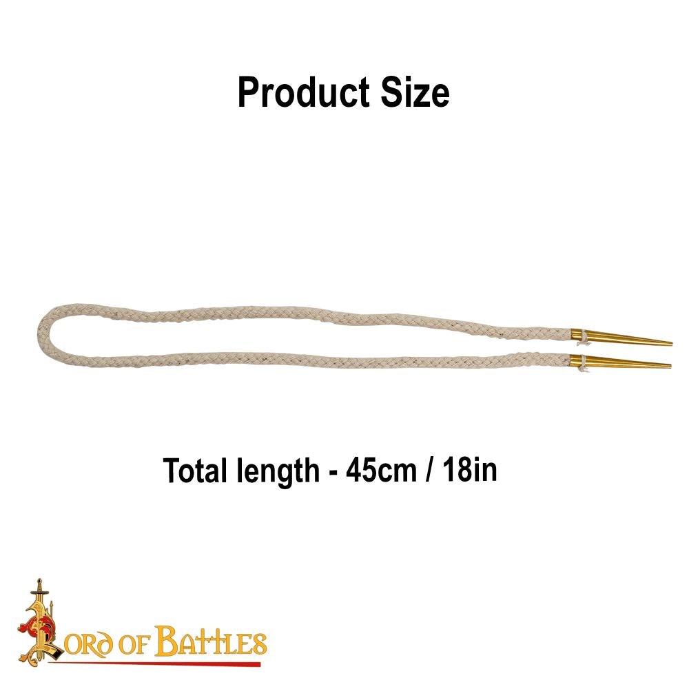 Aglets Points with Cord 45cm Long - White