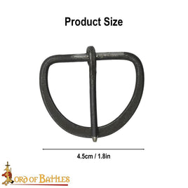 Metal black d Shape metal belt buckle