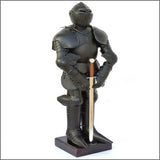 Mini Steel Knight Plate Armor on stand with sword