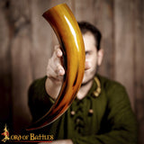 Orange colour drinking horn Viking