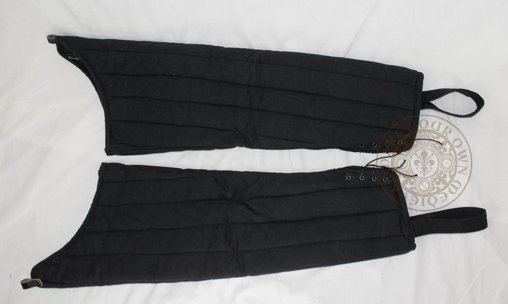 Padded Arming legs armour gambeson Black