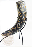 Pagan crescent moon drinking horn