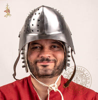 Pig-Face Hounskull Bascinet helm reproduction for 14th century re-enactment