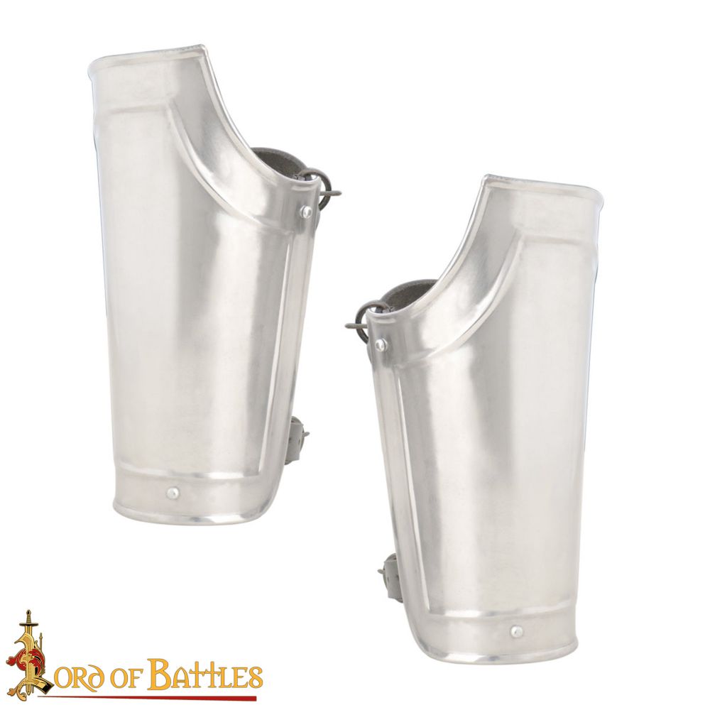 Plate armour arm bracers for medieval costume