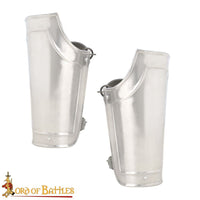 Plate armour arm bracers for medieval costume