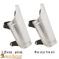 Plate armour bracers for medieval LARP costume