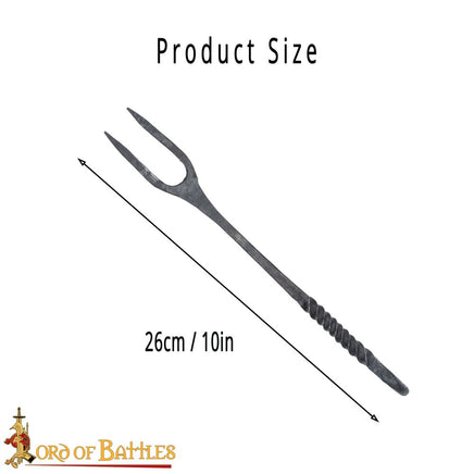Pot fork for medieval reenactment feasting