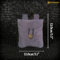 Purple  leather medieval bag