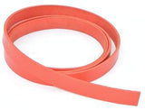 Red leather veg tan belt blank 20mm wide strap width
