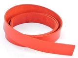 Red leather veg tan belt blank 30mm wide strap width