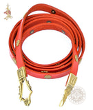 Red veg tan leather Medieval Leather Belt with Brass Buckle and strapend