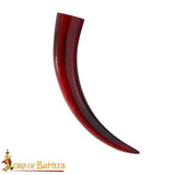 Red color drinking horn made from cow horn