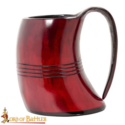 Red horn Viking tankard