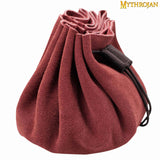 Red medieval coin pouch