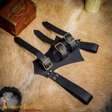 Renaissance Sword Holder made from Black Leather