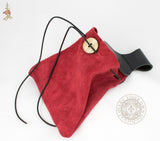 Renaissance red and black suede leather bag