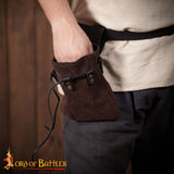 Renaissance leather bag made from brown leather