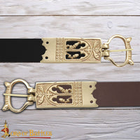 Renaissance reproduction belt fittings made from brass