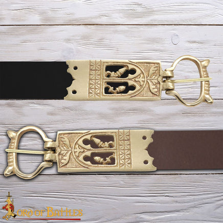 Renaissance reproduction belt fittings made from brass