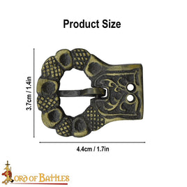 Reproduction medieval belt buckle 14th