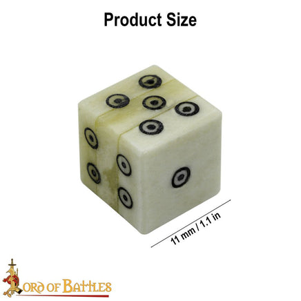 Ring and Dot Bone Dice for Viking games