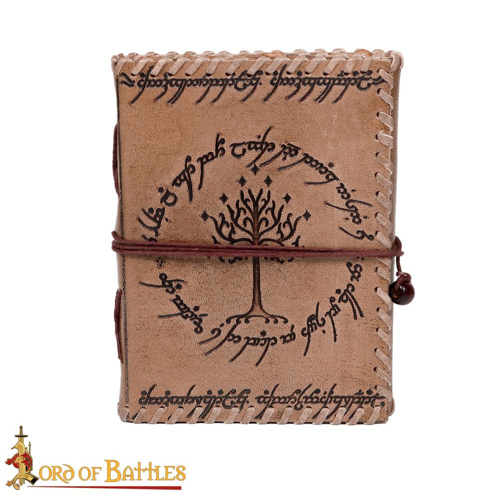 Tree of Gondor Leather Diary with Cord