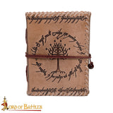 Rings of Power leather diary with tree design