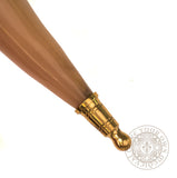 SCA drinking horn with decorative brass end