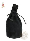 SCA pouch made from black suede leather