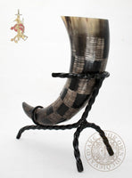 Serpent scale viking drinking horn