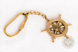 Ship's wheel key chain fishing gifts for dad