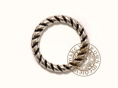 Stripe Lacing Ring Silver - Set of 20