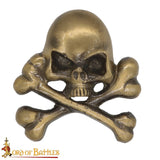Skull and Crossbones Brass Fitting Large
